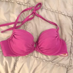 Purple bra-top bikini